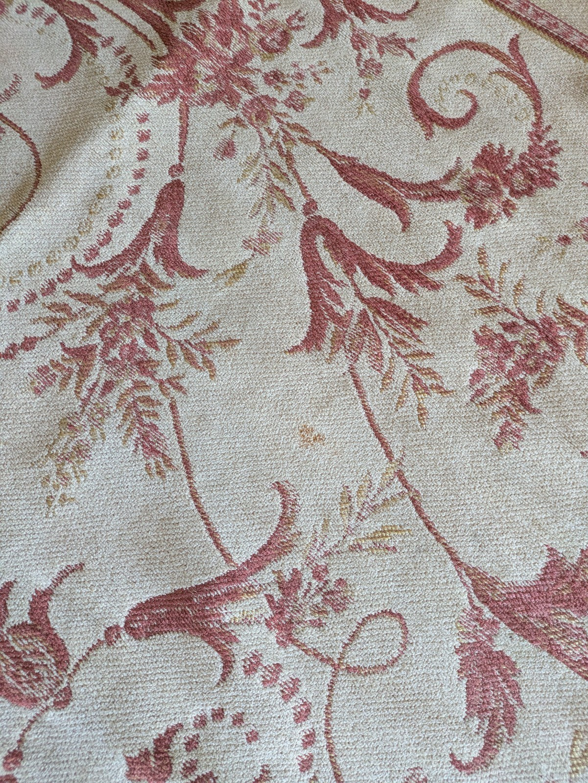 Laura Ashley Malmaison Rug Cream Red Vintage Traditional (234x165cm) Terracotta 