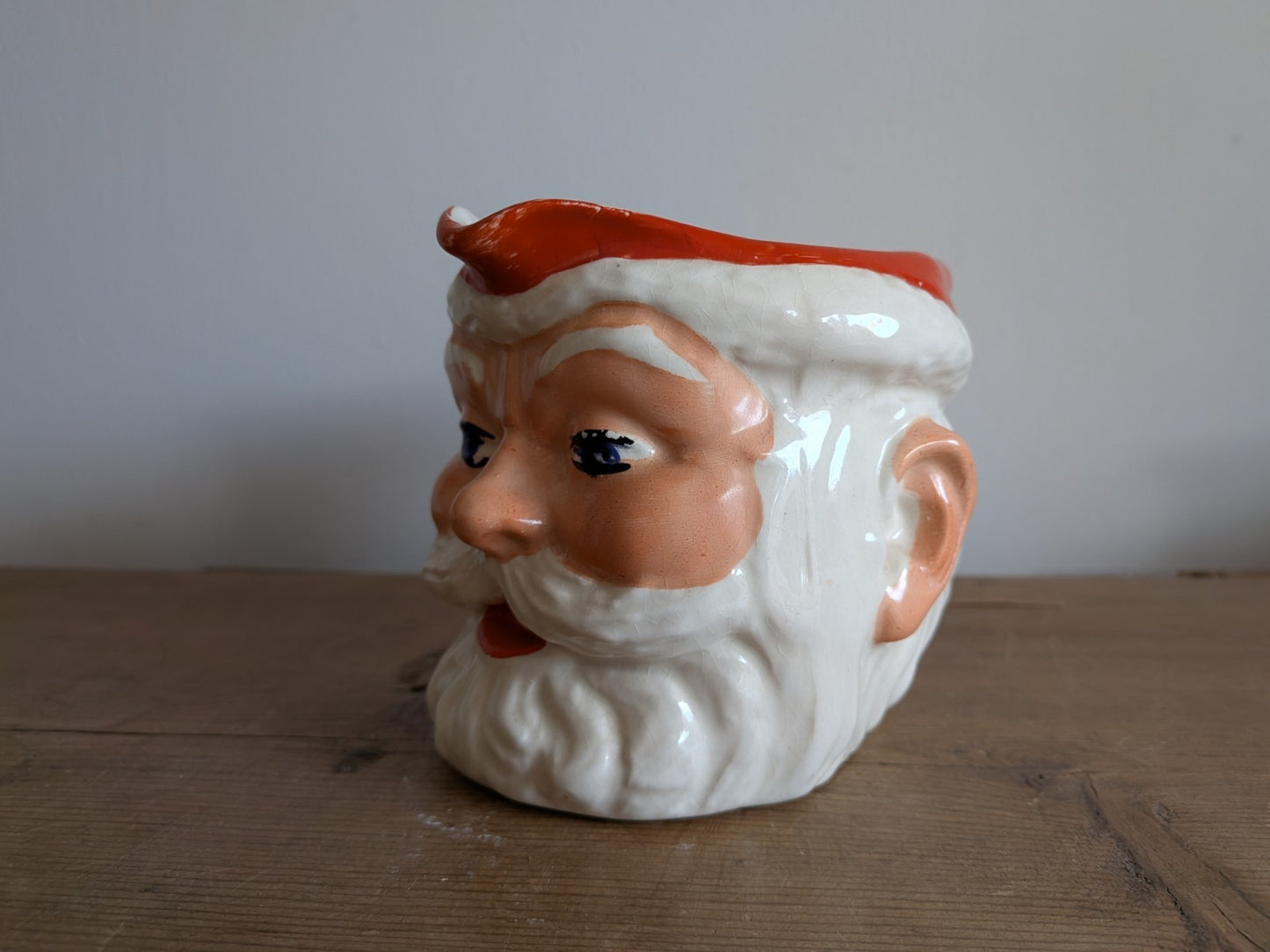 Vintage c.1950s Birds Custard Jug Father Christmas Jug Pitcher Serving Retro Old
