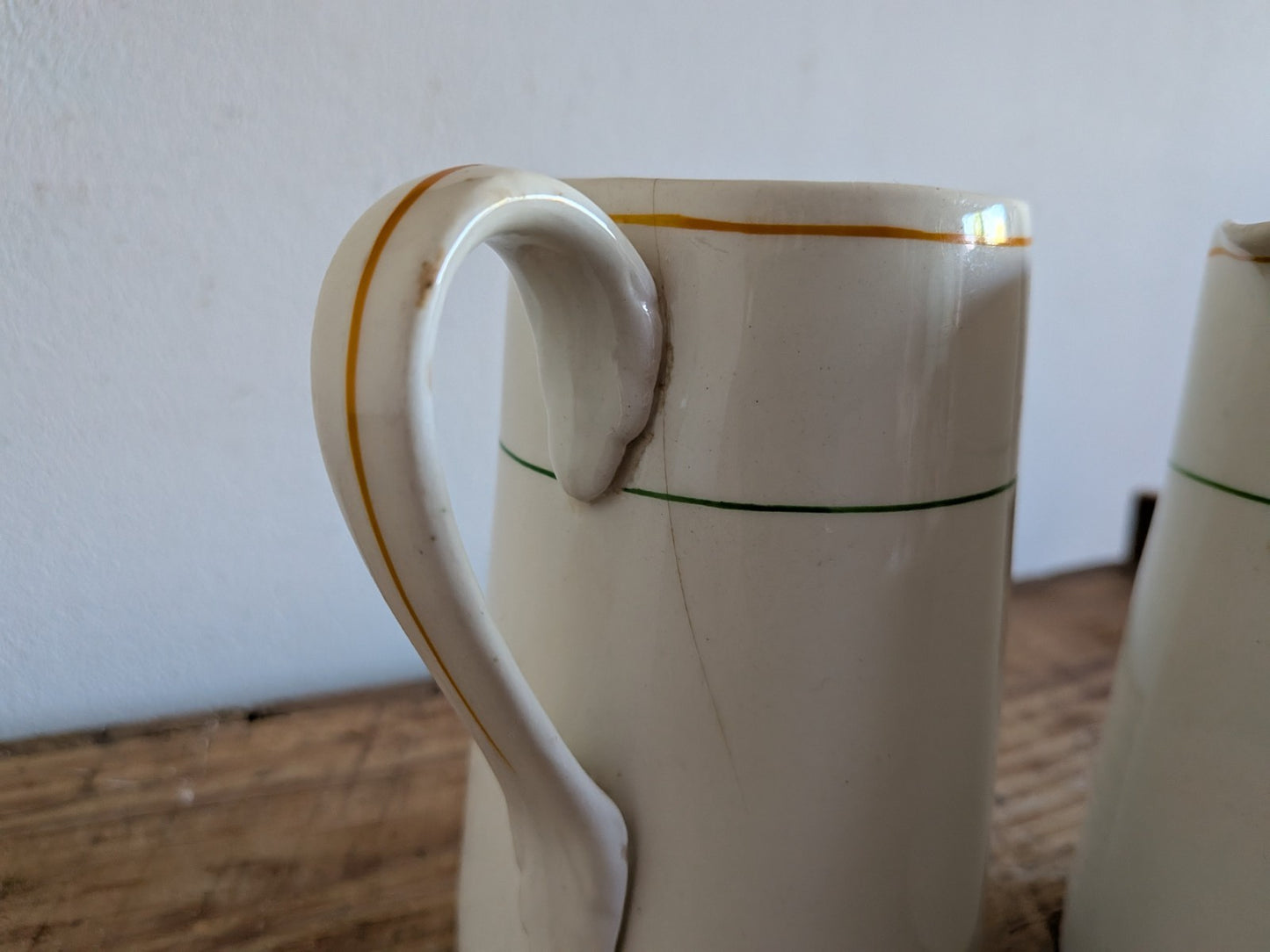 Vintage Pair J & G Meakin SOL Jug England Half Pint Small Kitchen Creamer Milk