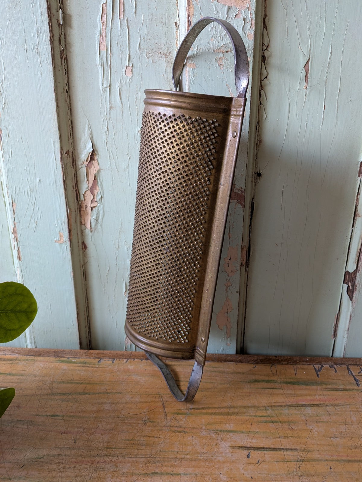 Antique Vintage German Brass Cheese Grater Stamped GRM C1920 Rare Kitchenalia 