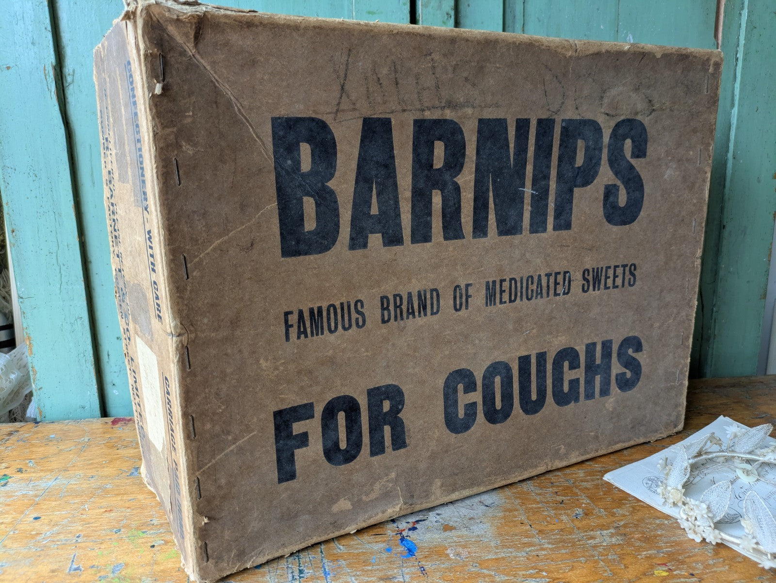 Barnips Box Vintage Packaging Chemist Shop Cough Medicine Advertising Prop Rare