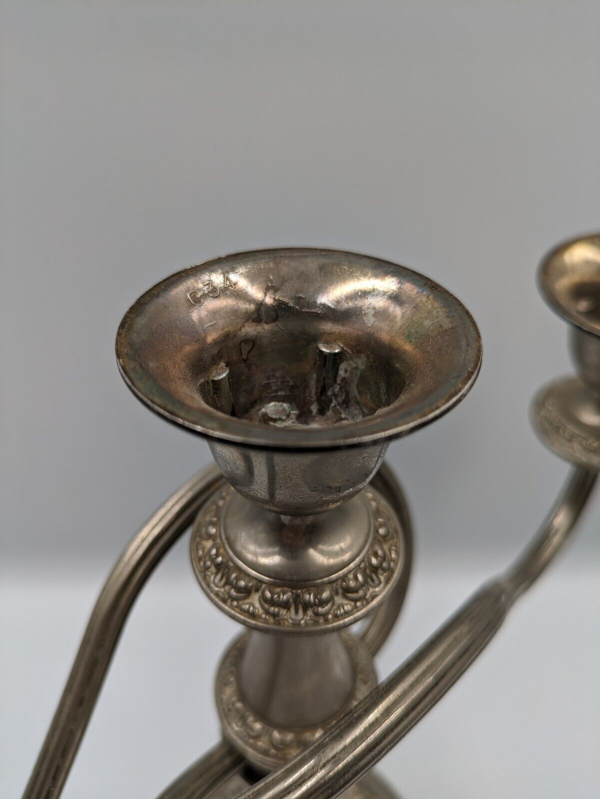 Vintage 3 Branch Ianthe Silver Plated Candelabra C34 Centrepiece Mantle Prop Vgc