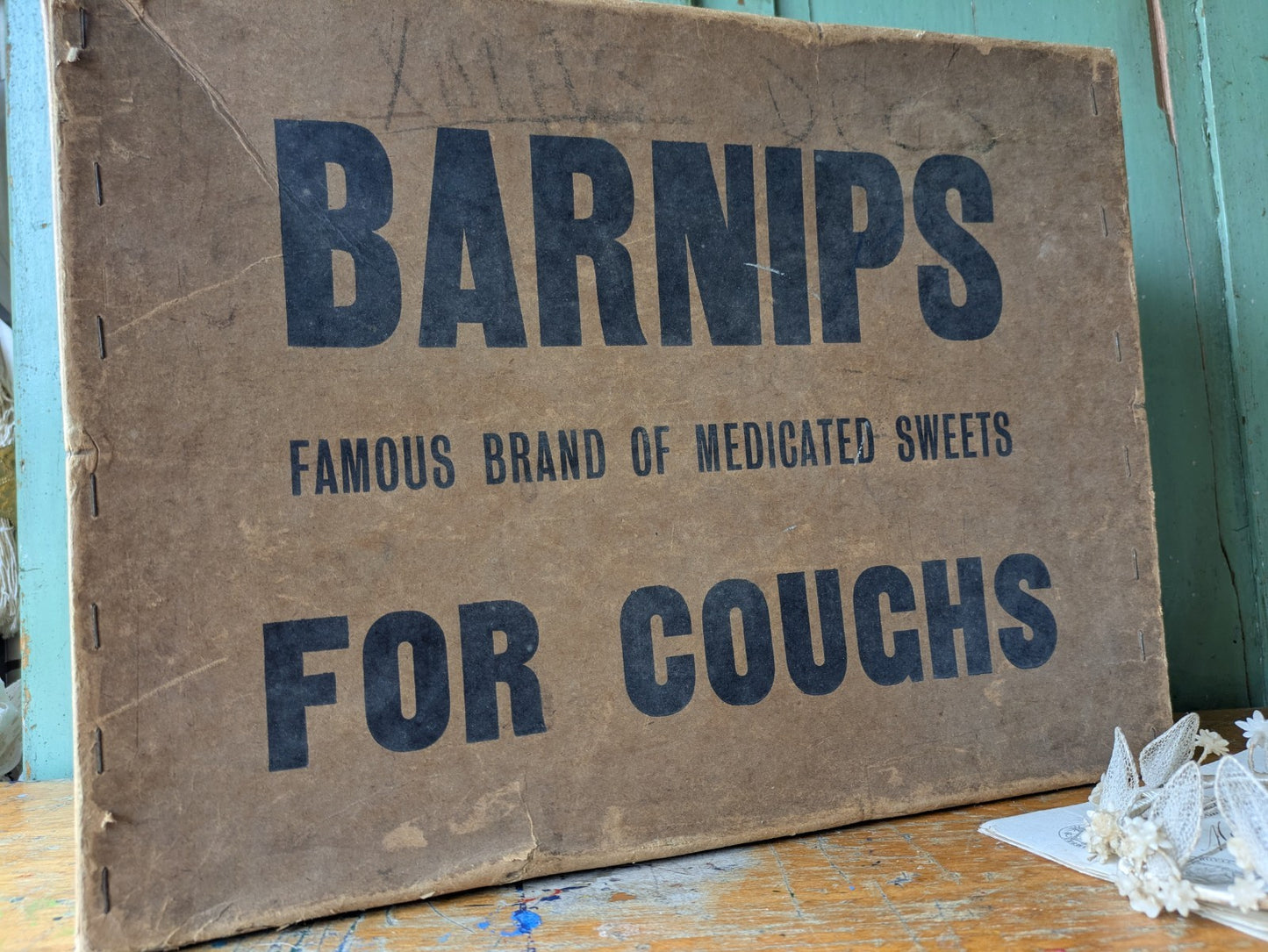 Barnips Box Vintage Packaging Chemist Shop Cough Medicine Advertising Prop Rare