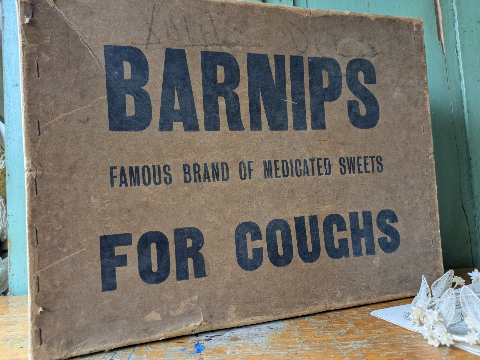 Barnips Box Vintage Packaging Chemist Shop Cough Medicine Advertising Prop Rare