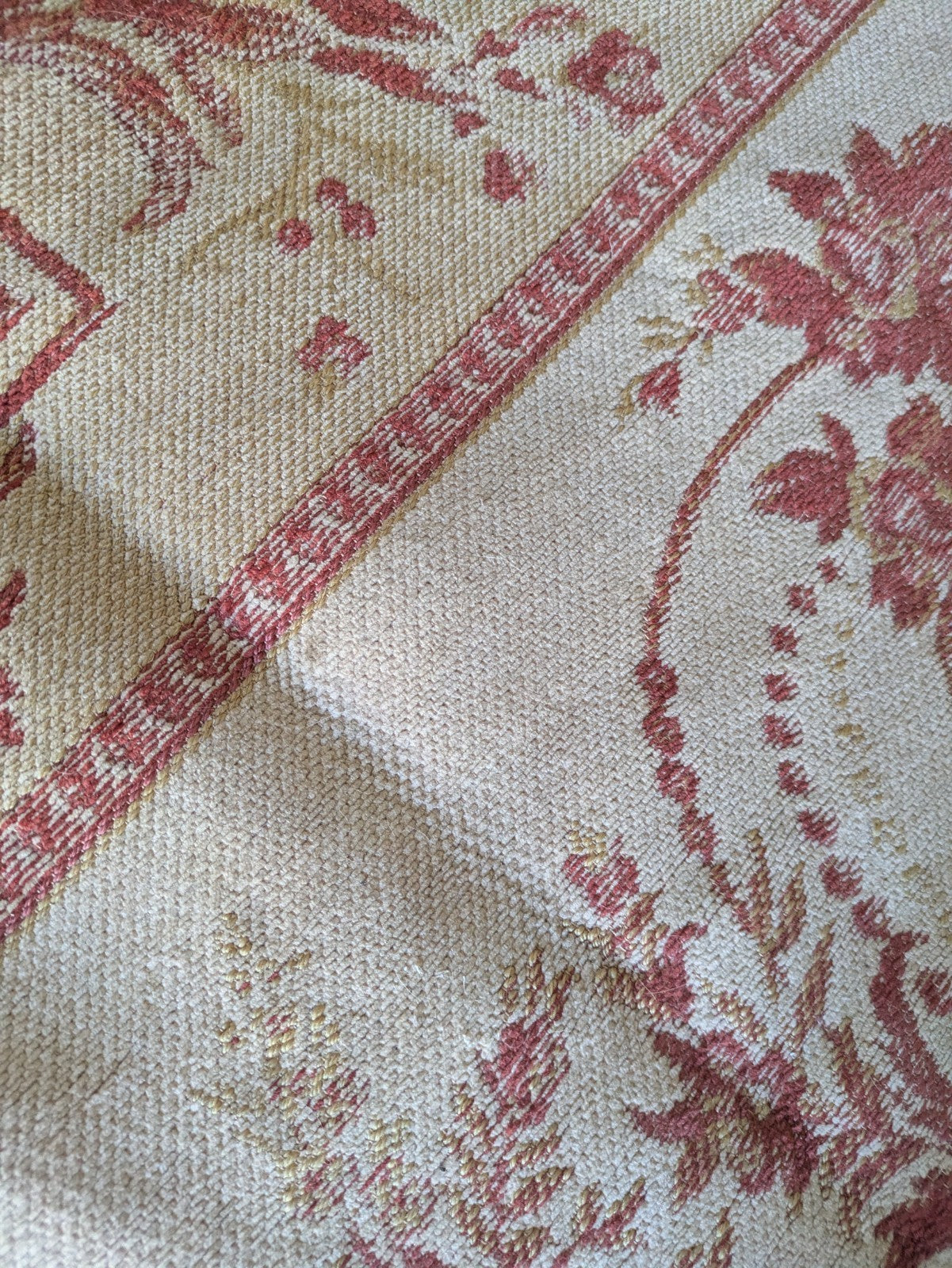 Laura Ashley Malmaison Rug Cream Red Vintage Traditional (234x165cm) Terracotta 