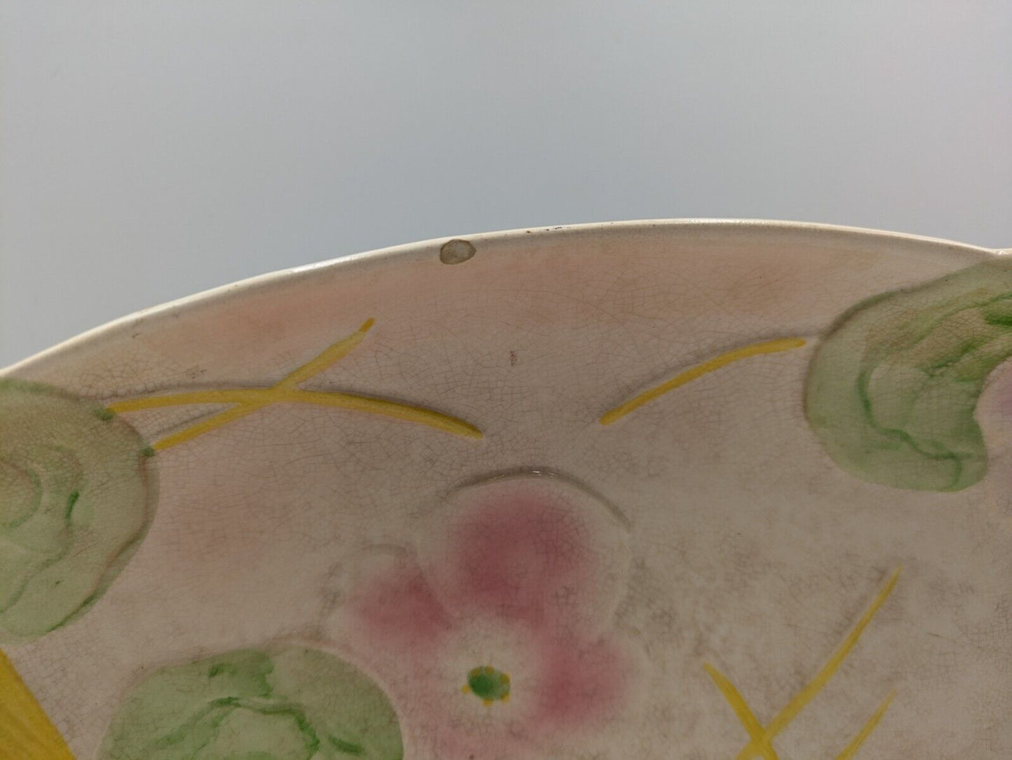 Art Deco 40s Vintage Ceramic Avon Ware Oval Serving Plate Floral Dish Relish 