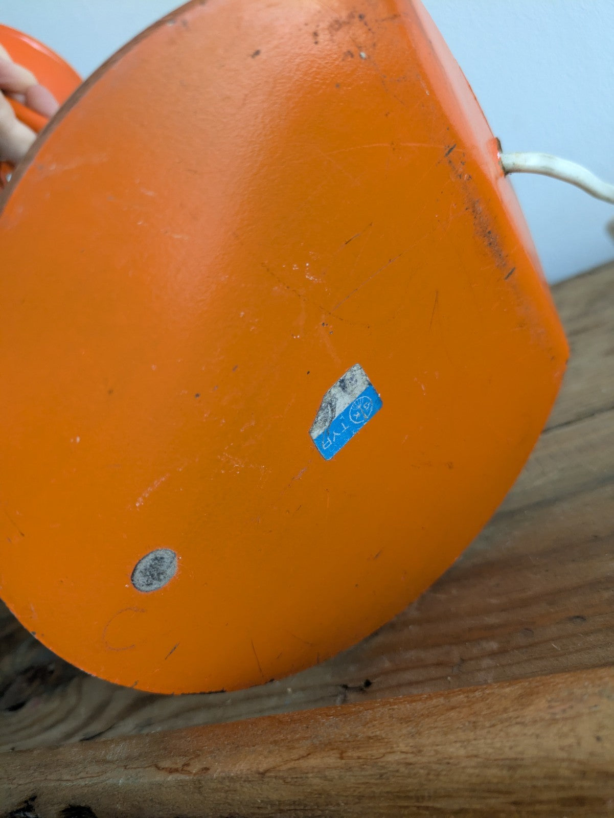 Vtg Midcentury German Leuchten Retro Desk Reading Lamp Light Orange Metal 60/70s