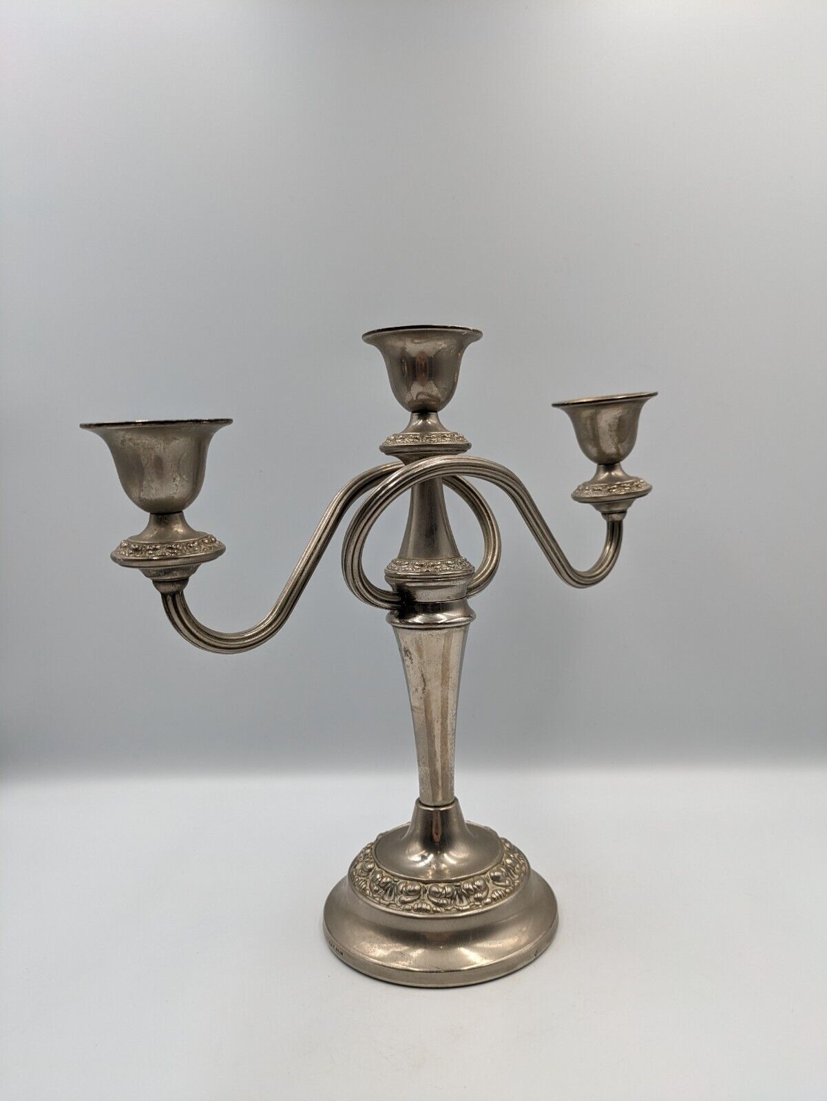 Vintage 3 Branch Ianthe Silver Plated Candelabra C34 Centrepiece Mantle Prop Vgc
