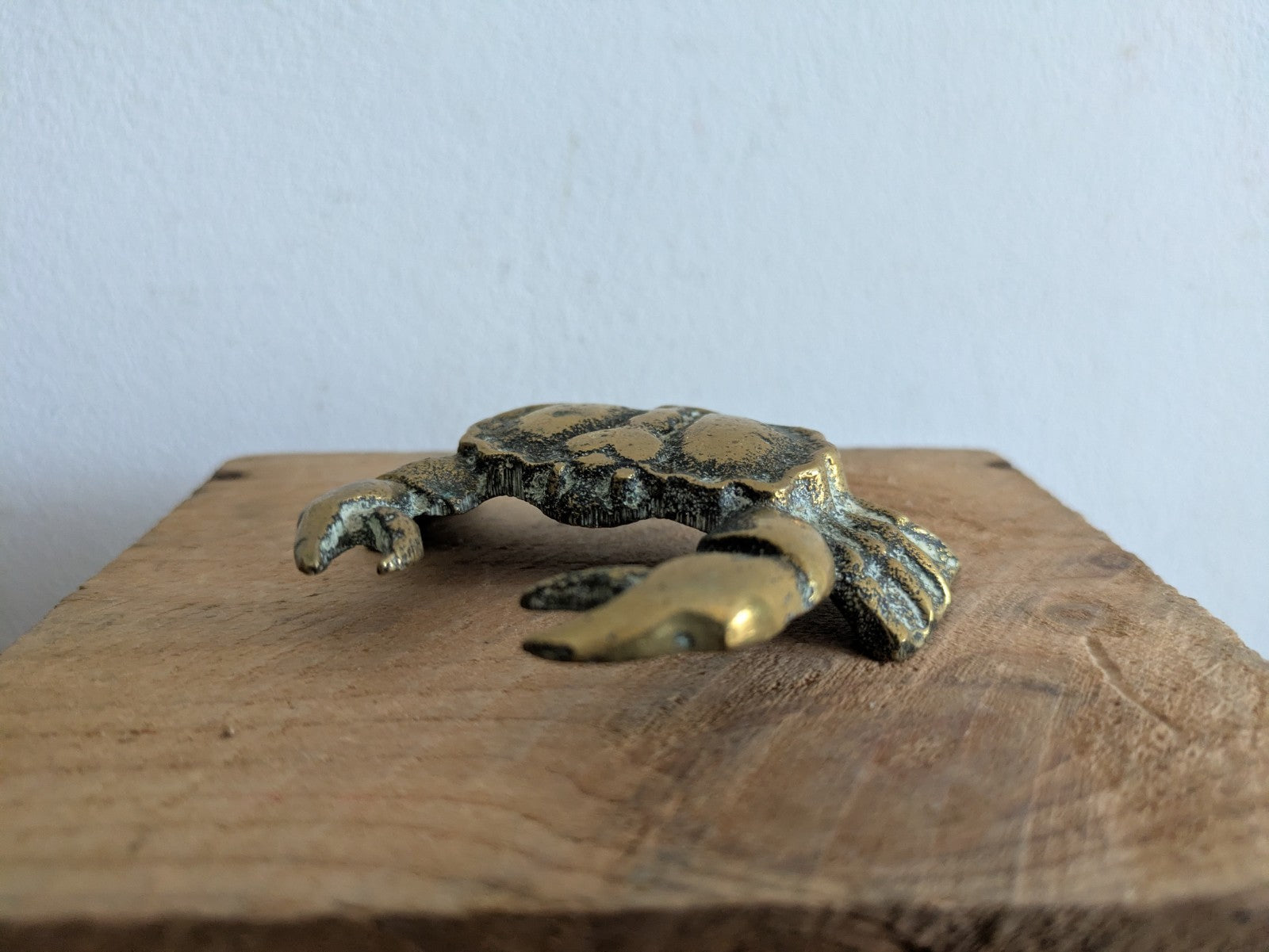 Vintage Brass Crab Ornament Figurine Figure Mid Century 🦀 Vgc Nautical Gift Old