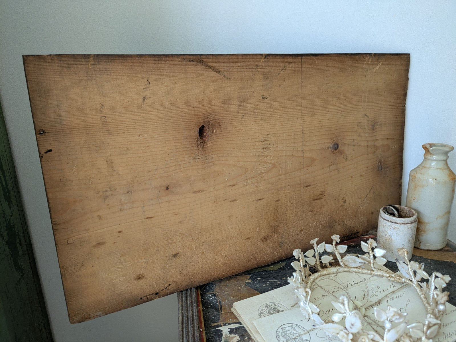ANTIQUE ORIGINAL HUDSON'S DRY SOAP BOX LID SIGN PICTURE PLAQUE ADVERTISING WOOD