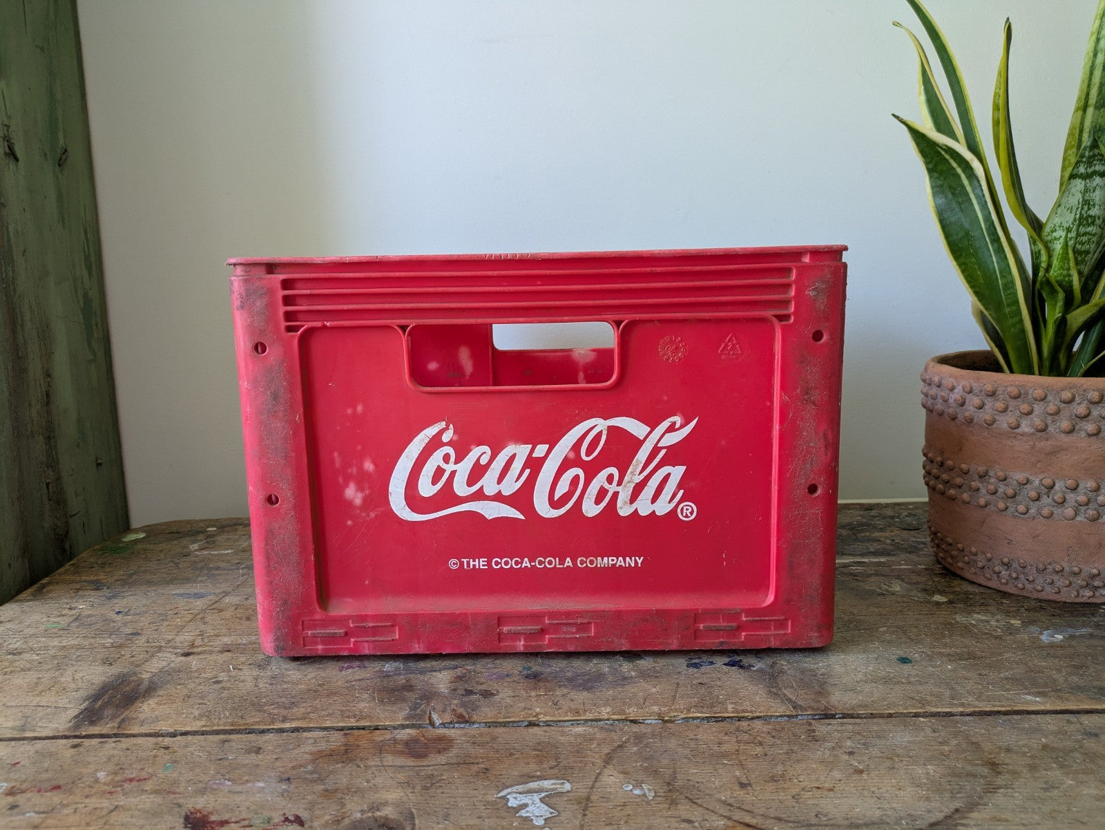 VINTAGE RED COCA - COLA CRATE 20 BOTTLE CRATE DRINKS CARRIER ADVERTISING BOX!!