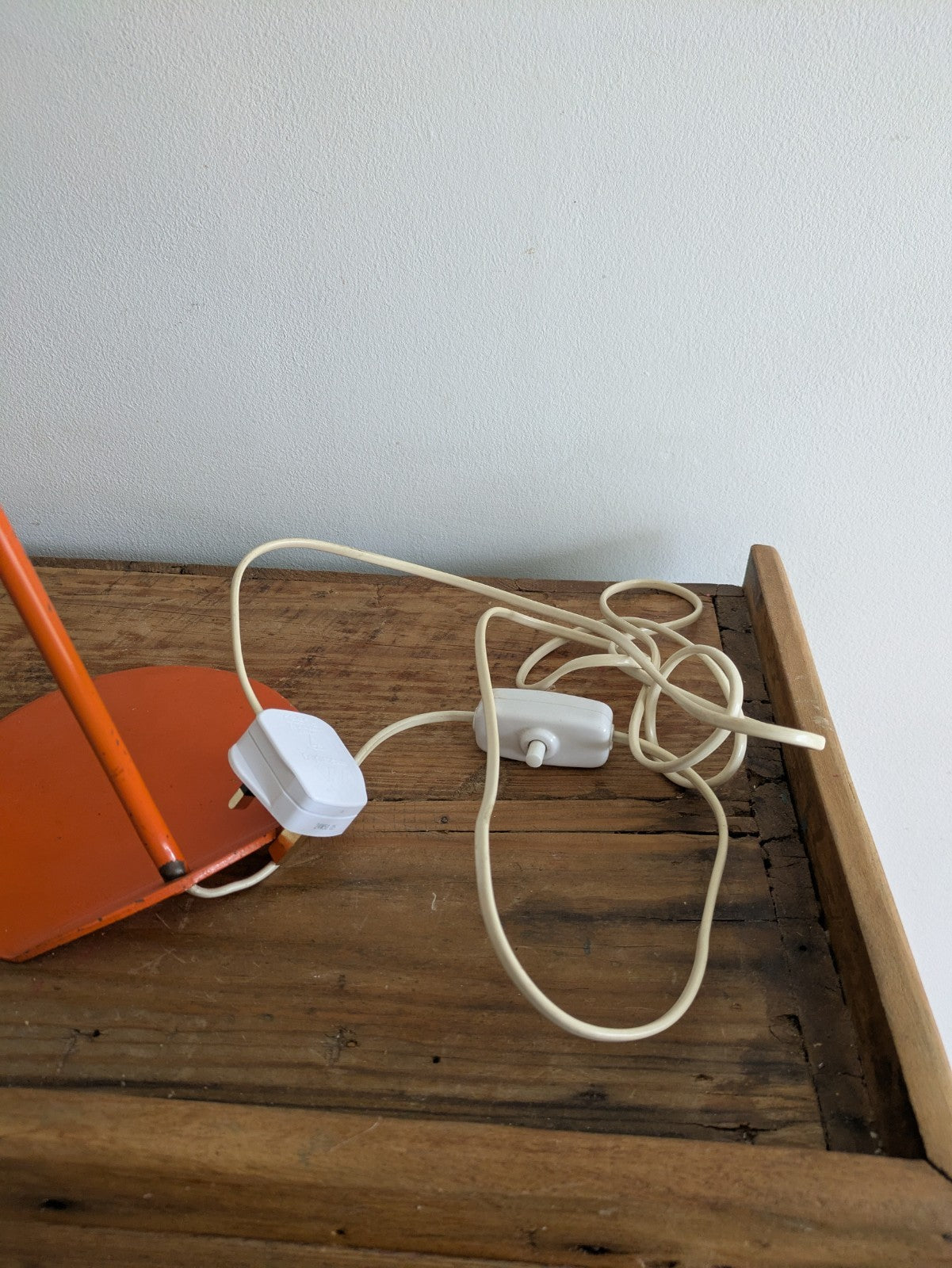 Vtg Midcentury German Leuchten Retro Desk Reading Lamp Light Orange Metal 60/70s