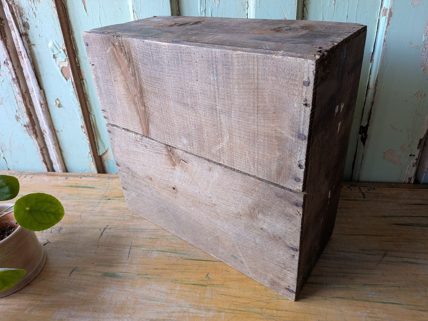 Vintage Danish Lard Board Wooden Box  Crate Storage Prop Kitchen Advertising 