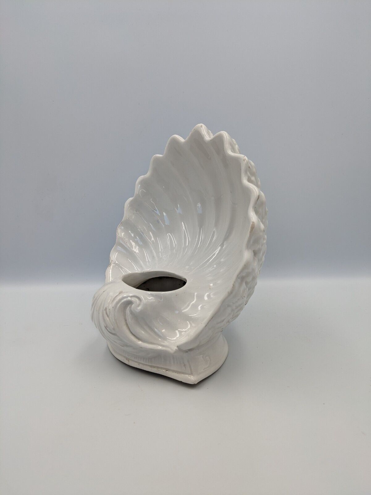 Rare Rita Dal Pra Shell Vase White Vintage Italy Mano R Eredi Nove Vicenza White