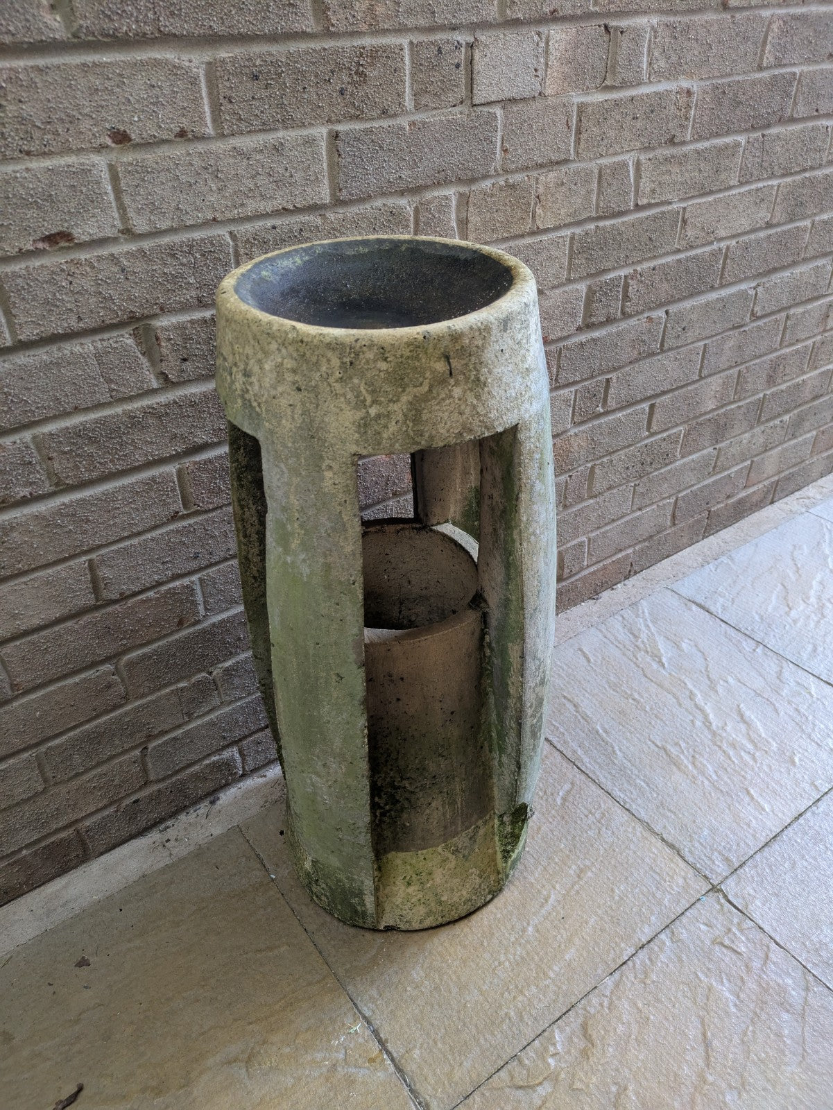 chimney pot Bird Feeder bath Fawcett Patent Down Draught Preventing Chimney Pot