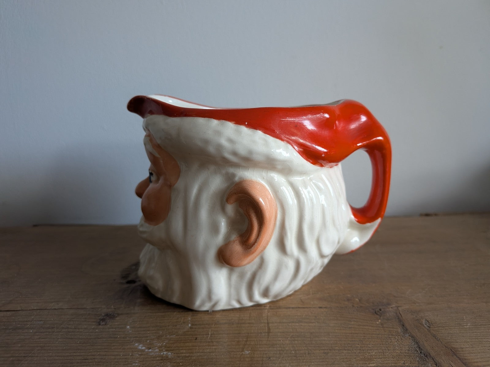 Vintage c.1950s Birds Custard Jug Father Christmas Jug Pitcher Serving Retro Old