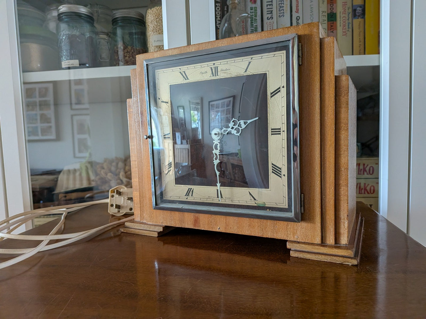 SMITH Electric Clock Mantle Vintage Antique 1920- 1930’S Art Deco Working Chimes