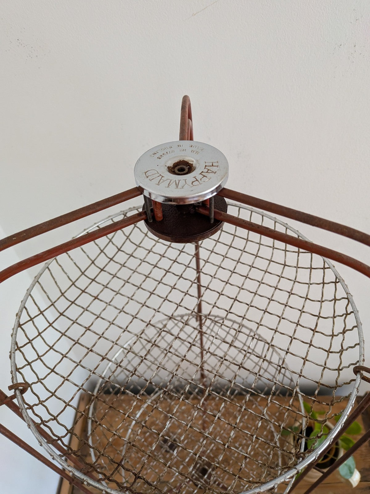 Vintage Retro Metal 3 Tier Vegetable Rack Storage Fruit Fold Baskets Kitchen Red