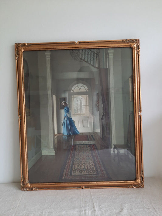 Rare Print "The Hall" by Leonard Campbell Taylor (1874-1969) Large Framed old