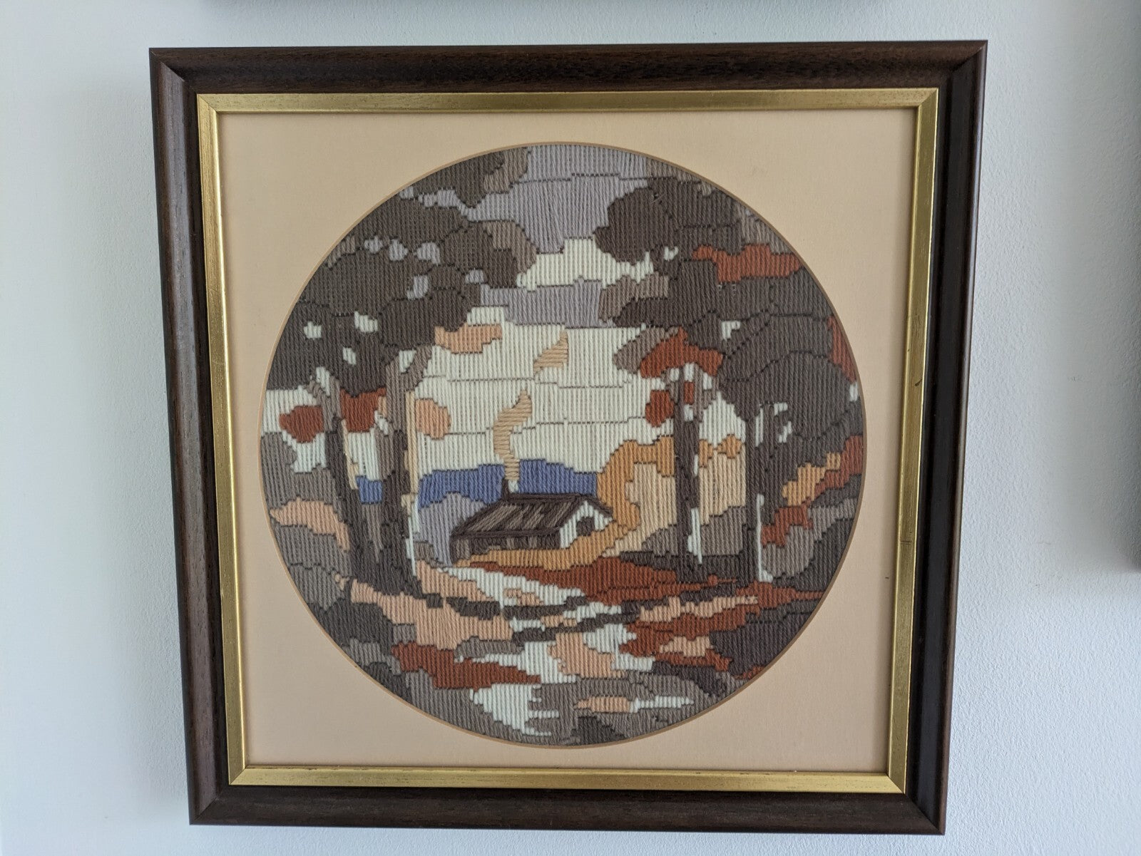 Australian Outback 1987 D Palmer Embroidery Long Stitch Tapestry Picture Boho