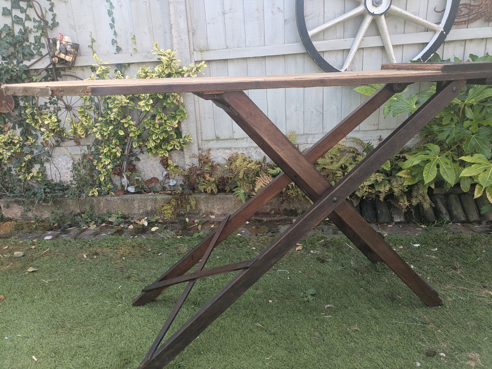 Antique Wooden Vintage Ironing Board Retro Prop TV Film Laundry Washing Iron Old