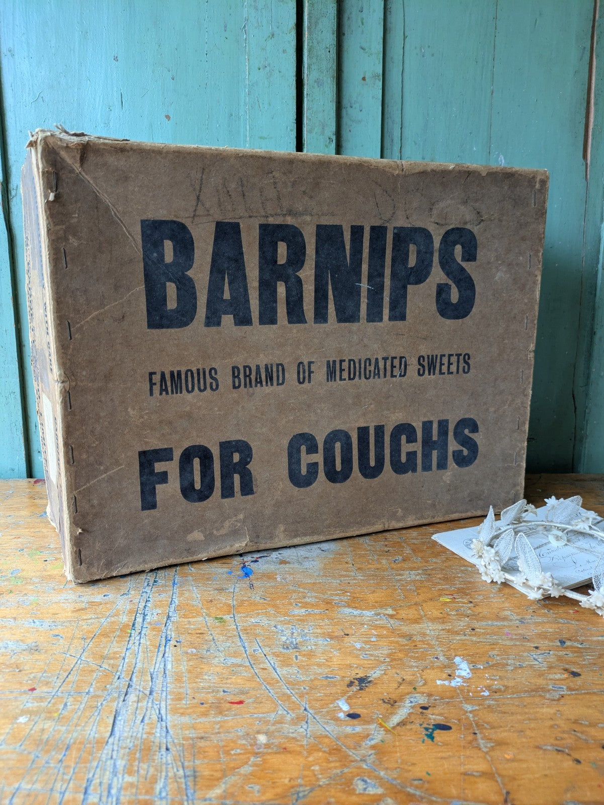 Barnips Box Vintage Packaging Chemist Shop Cough Medicine Advertising Prop Rare