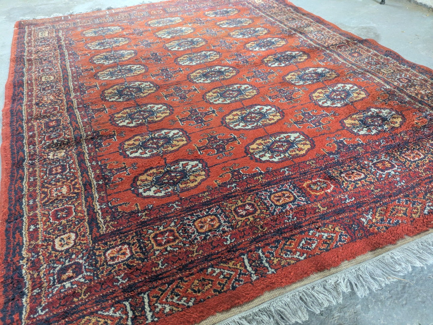 Quality Vintage Bokhara Hand Woven Silk Hanging Jahore Rug 132.5x 178cm Carpet 