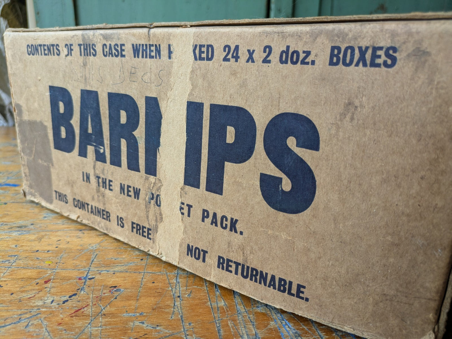 Barnips Box Vintage Packaging Chemist Shop Cough Medicine Advertising Prop Rare