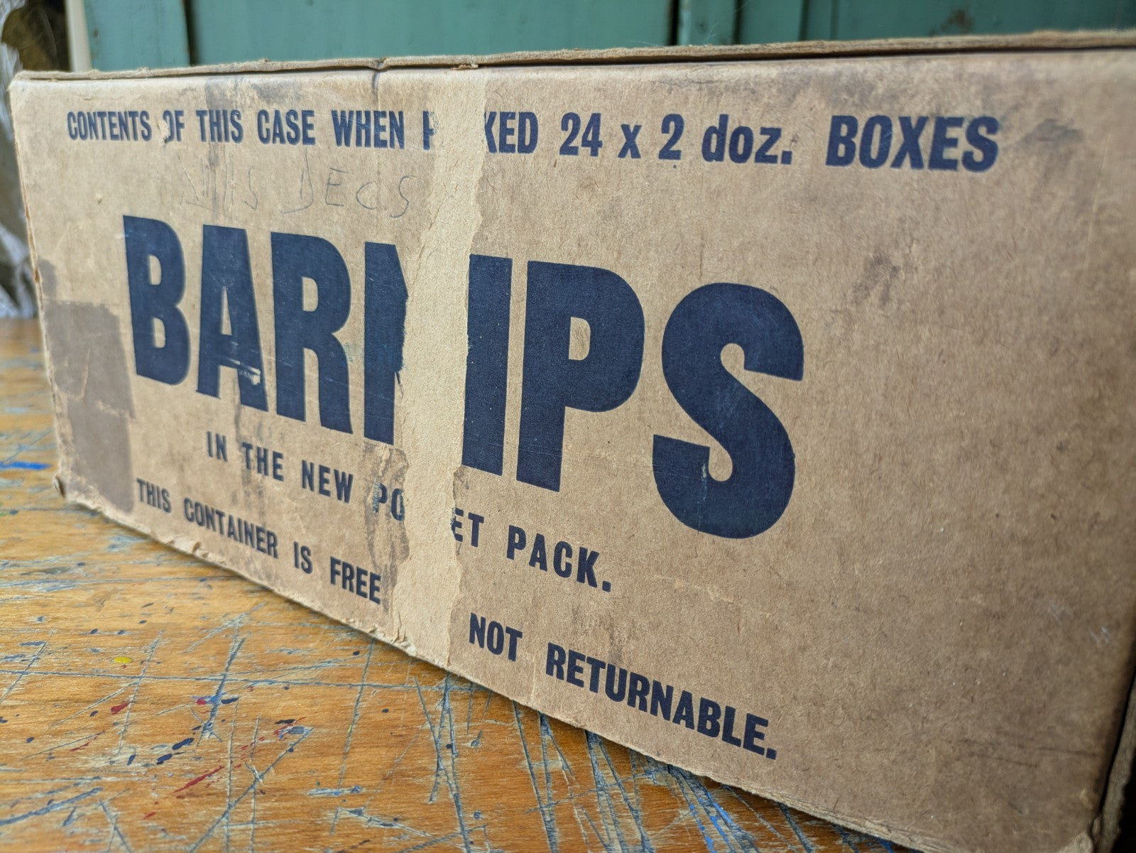 Barnips Box Vintage Packaging Chemist Shop Cough Medicine Advertising Prop Rare
