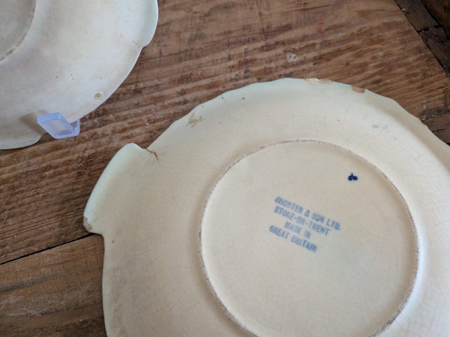 2x Shorter & Son Ltd Fish Shaped Ceramic Plates Set Tableware Clarice Cliff