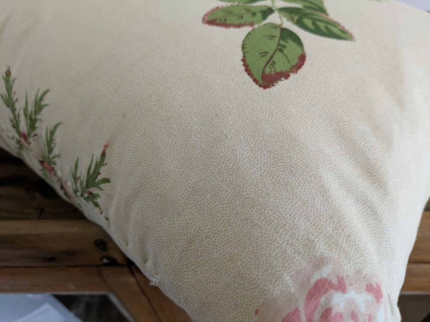 Pair Pretty Cushion Cover Filled Vintage Floral Rose Pink Shabby Chic Handmade 2