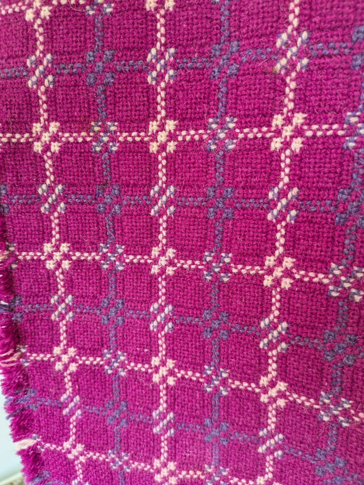 Set Of 6 Vintage Welsh Wool Tapestry Placemats Pink Retro Dinner Place Mats Vgc