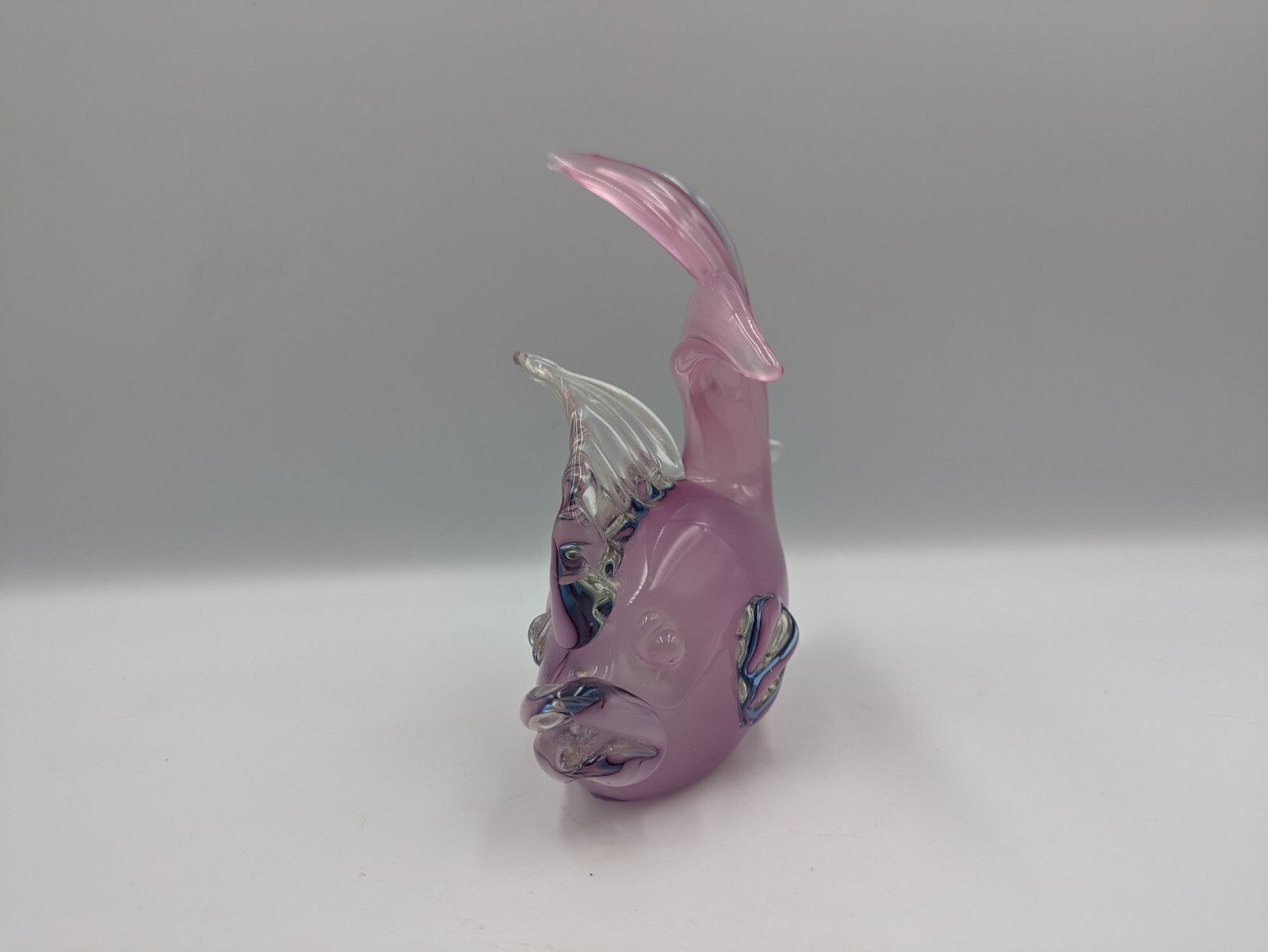 1950's Murano Archimede Seguso Pink Opaline Hand Blown Art Glass Fish Sculpture 