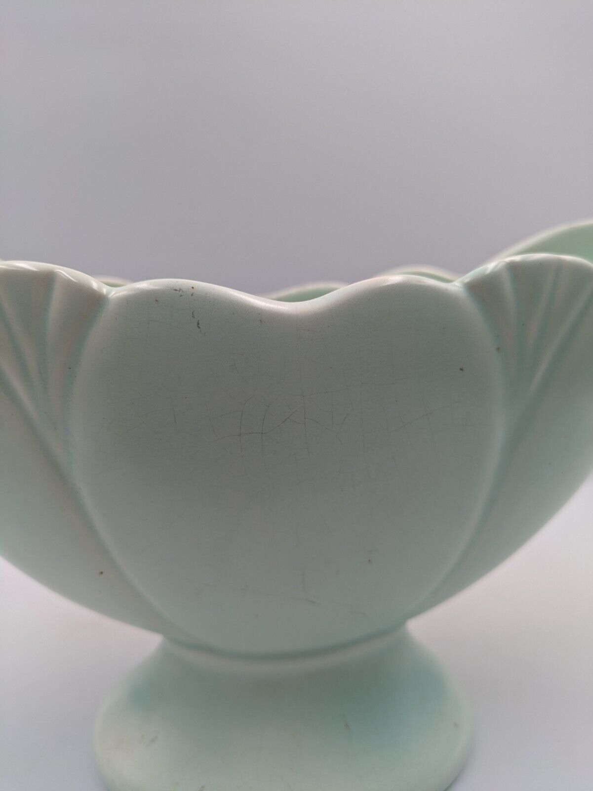 Arthur Wood Vintage Pastel Green Mantle Vase two-handled 1950s Retro Pottery Vgc