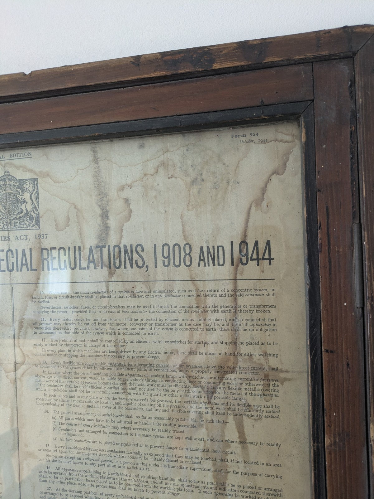 Vtg 1908 & 1944 Electricity Factories ACT Industrial Framed Railway Display Case