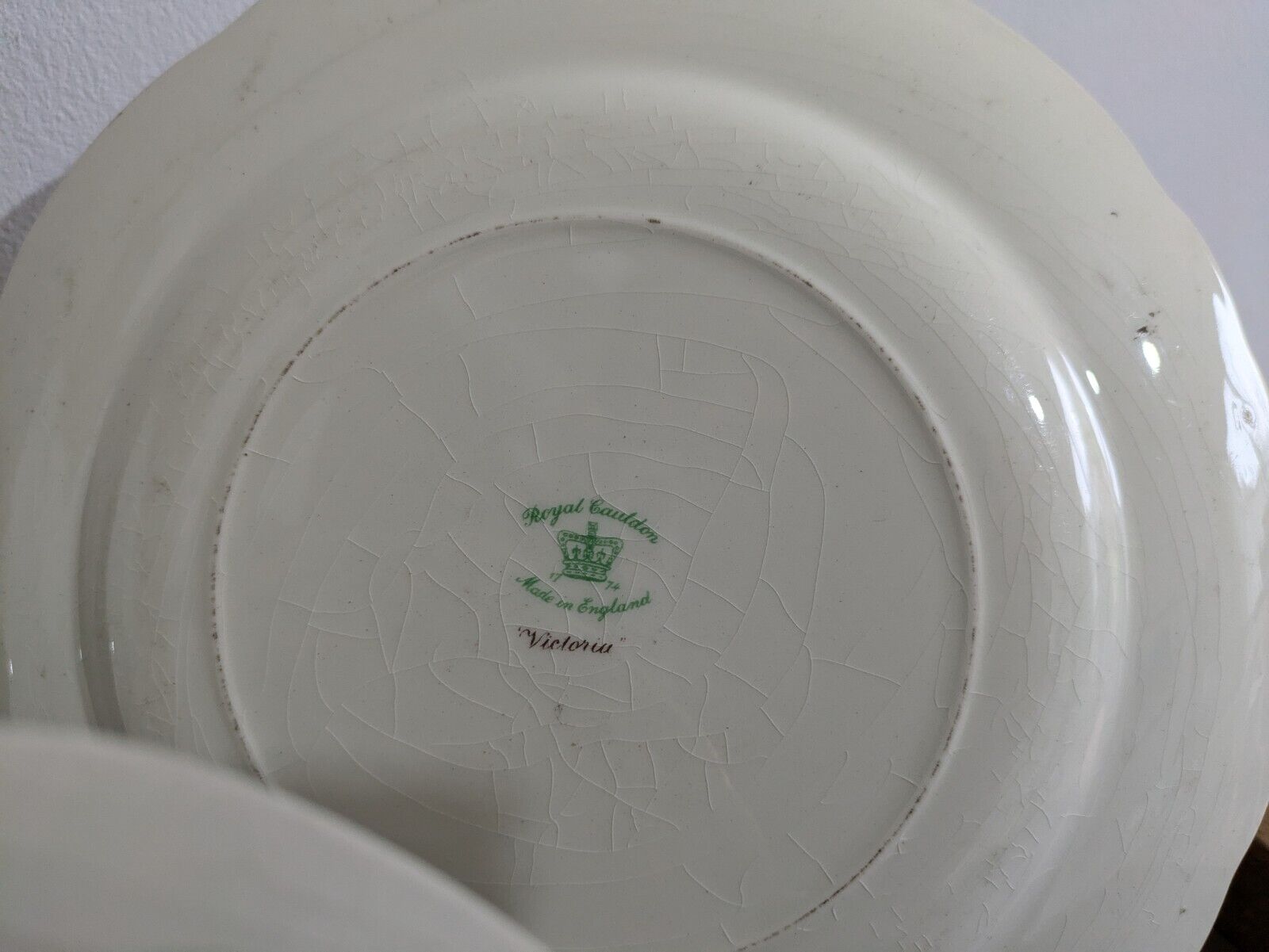 3x Antique English Royal Cauldon Pottery "Victoria" Plates Booths Floradora Mix