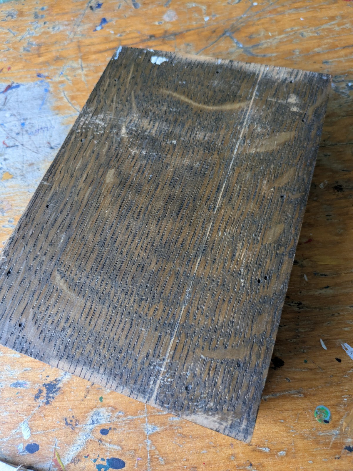 Antique Wooden Desk Filing Tray Paper File Storage 1920s Corners Early VTG Oak.