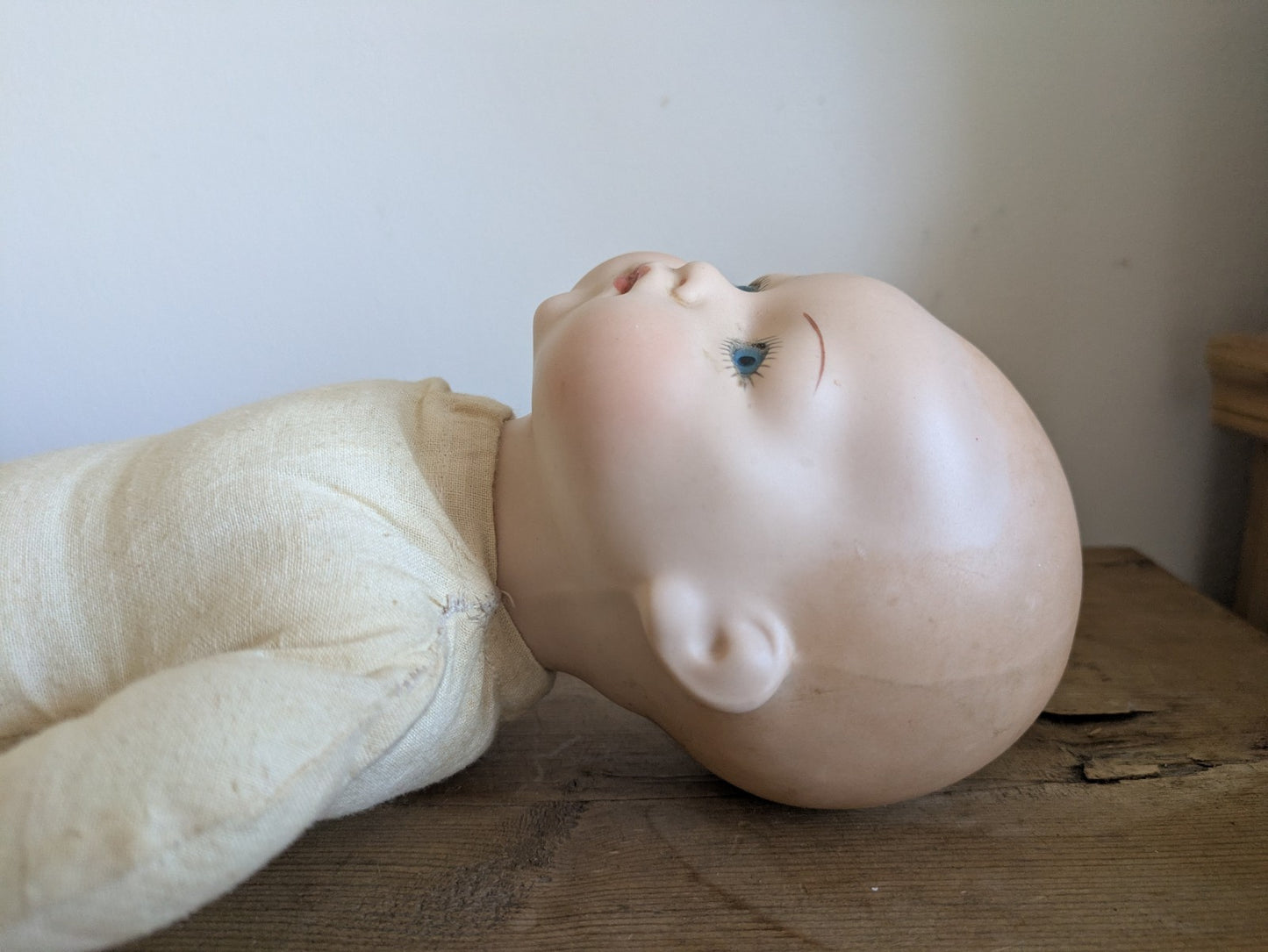 Armand Marseille Am Germany Bisque Doll Baby Cloth Body AM 341 Vintage Toy Prop
