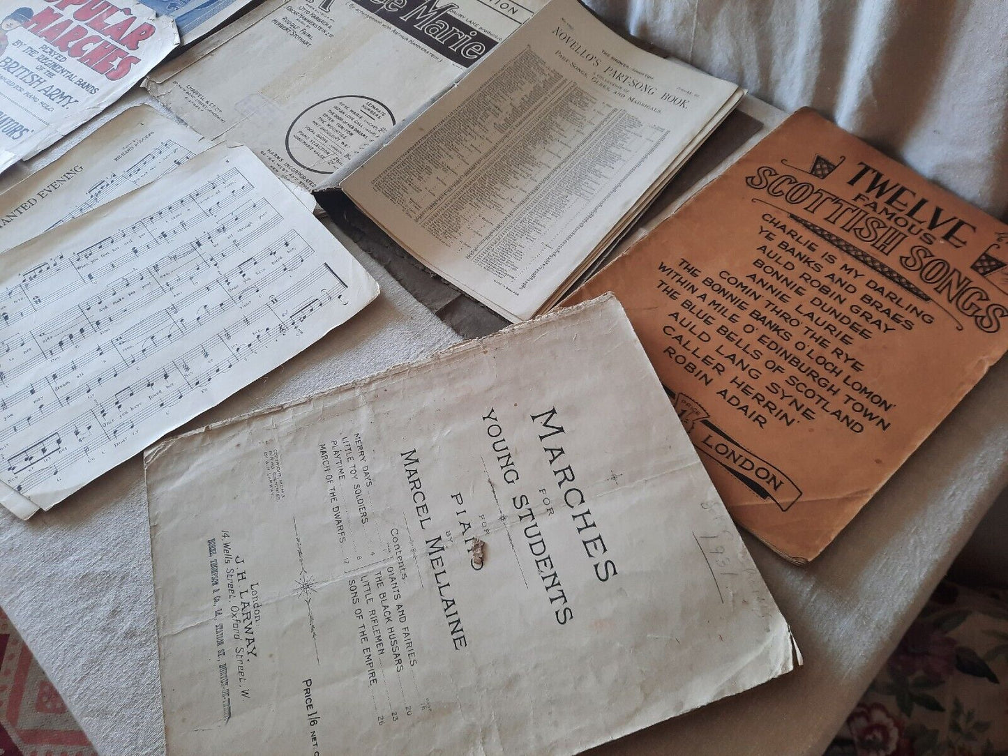 Vintage Lot Piano Sheet Music Manuscript Paper Marches UK British Rare Antique*