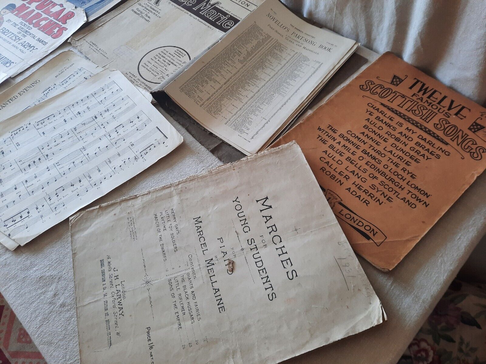 Vintage Lot Piano Sheet Music Manuscript Paper Marches UK British Rare Antique*