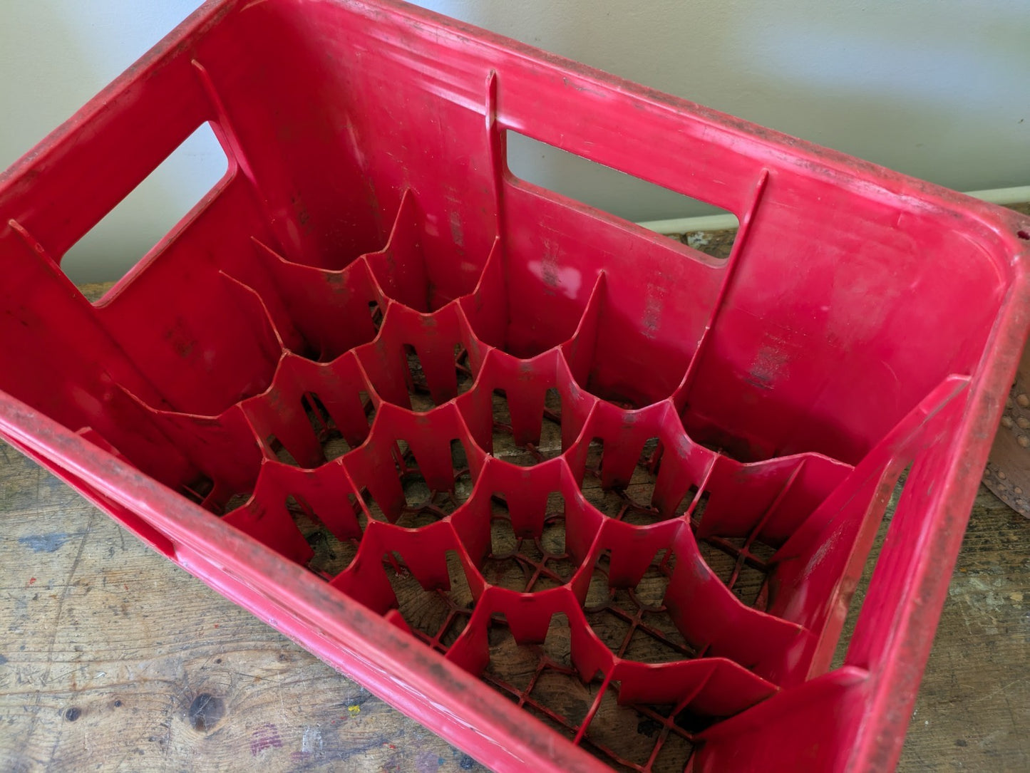 VINTAGE RED COCA - COLA CRATE 20 BOTTLE CRATE DRINKS CARRIER ADVERTISING BOX!!