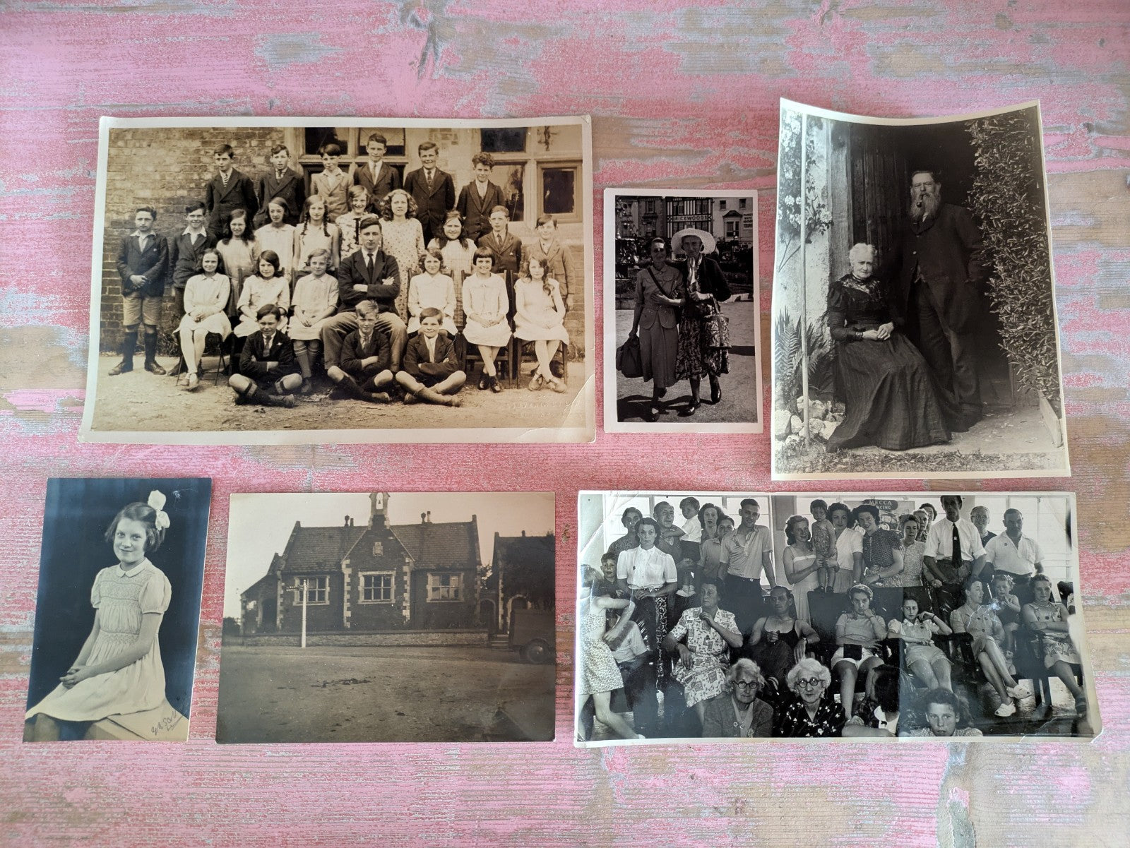 Victorian Pictures Photos Photographs Antique Mixed Lot Early - Mid Century Vgc