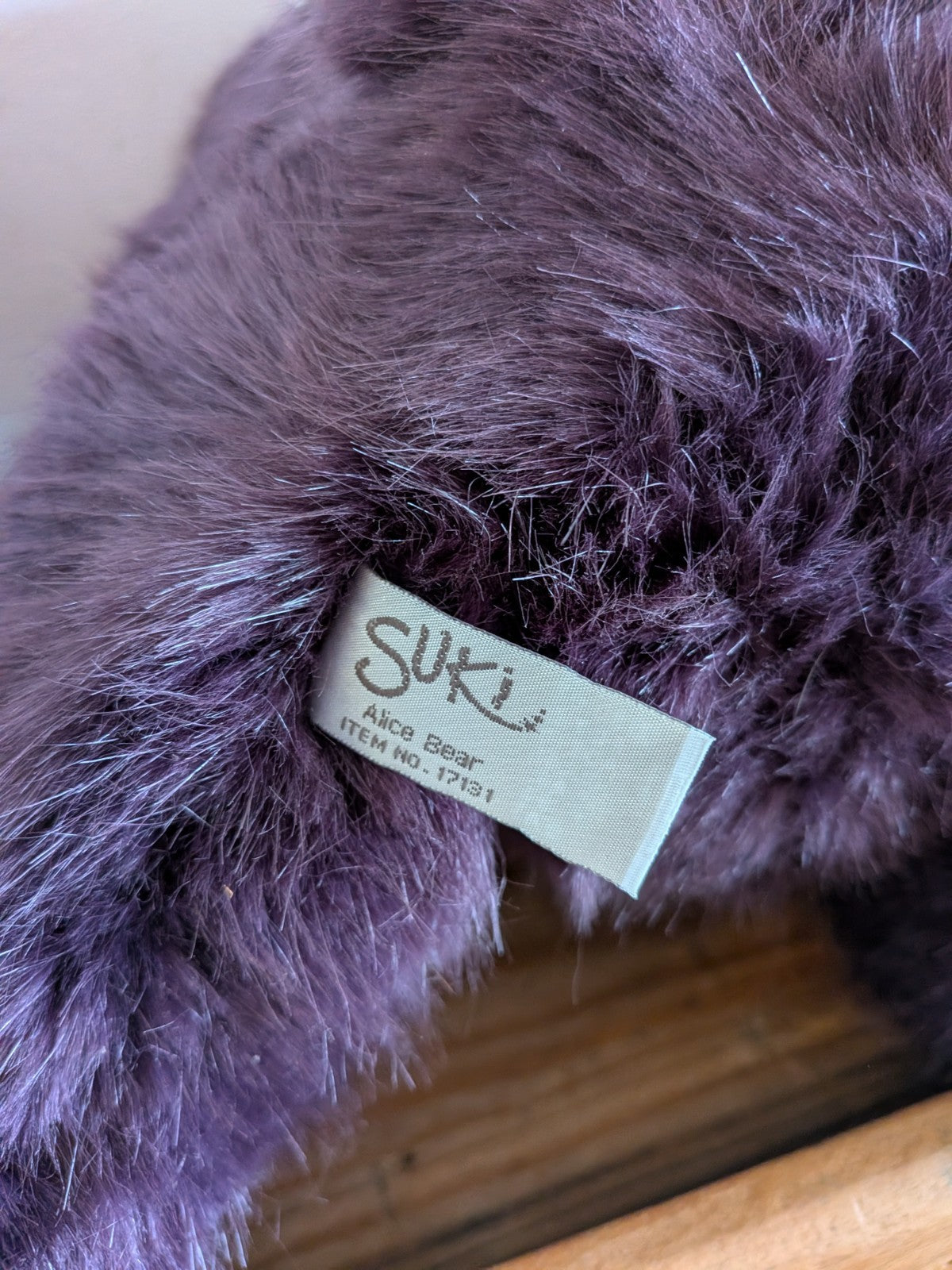 Alice Bear Limited Edition Silver Tag Bears By Suki Vgc Purple Large Collectors