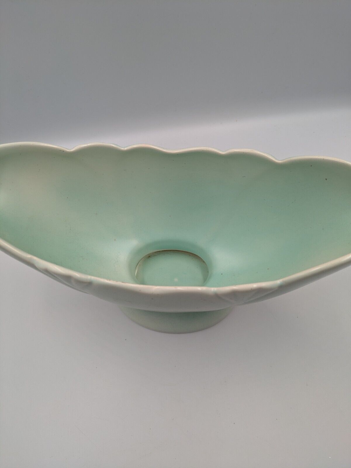 Arthur Wood Vintage Pastel Green Mantle Vase two-handled 1950s Retro Pottery Vgc