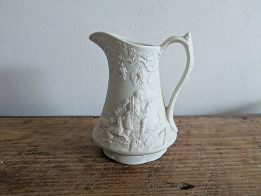 Classic Vintage White Portmeirion Parian Jug Small Creamer Milk Prop Porcelain 