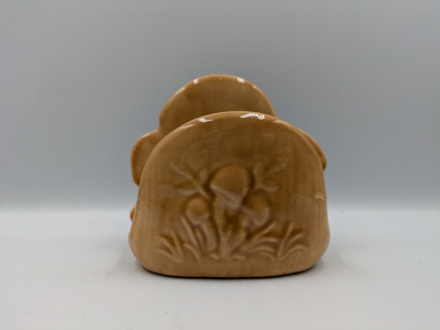 Vintage MCM Arnels Mushroom Ceramic Napkin Holder 1970s retro Kitsch Letter Prop