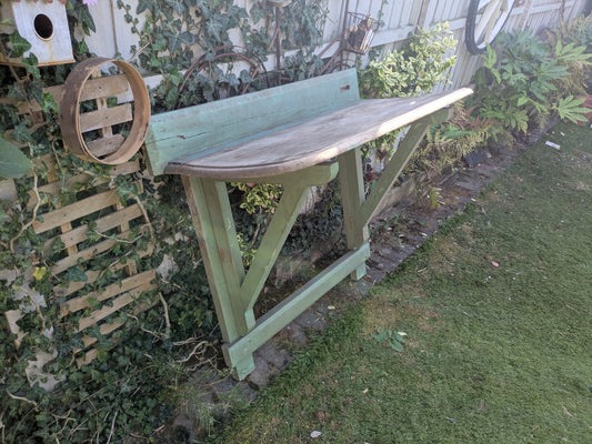 Vintage Antique Folding Table Pine Rustic Drop Down Wall Mounted Primitive Old 
