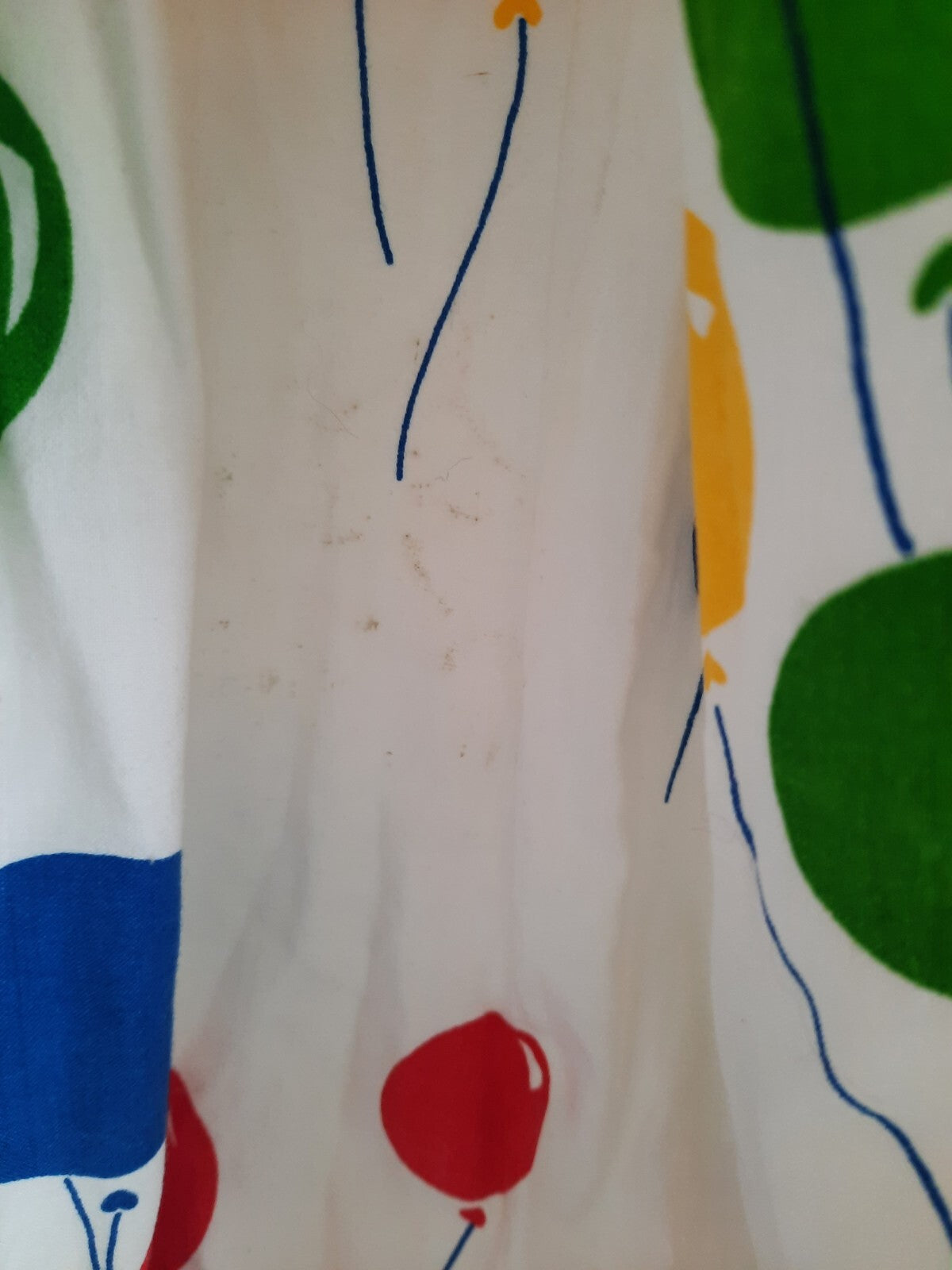 Childs curtains 1980s Balloon Nursery Fabric colourful Kids Bedroom Prop Lined