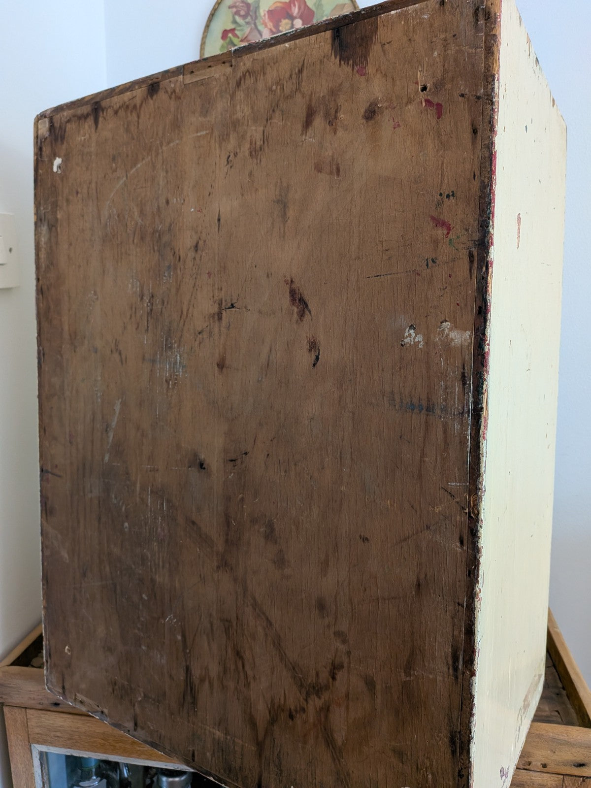 Vintage First Aid Medicine Cabinet Bathroom Wood Medical Prop Cupboard Sections