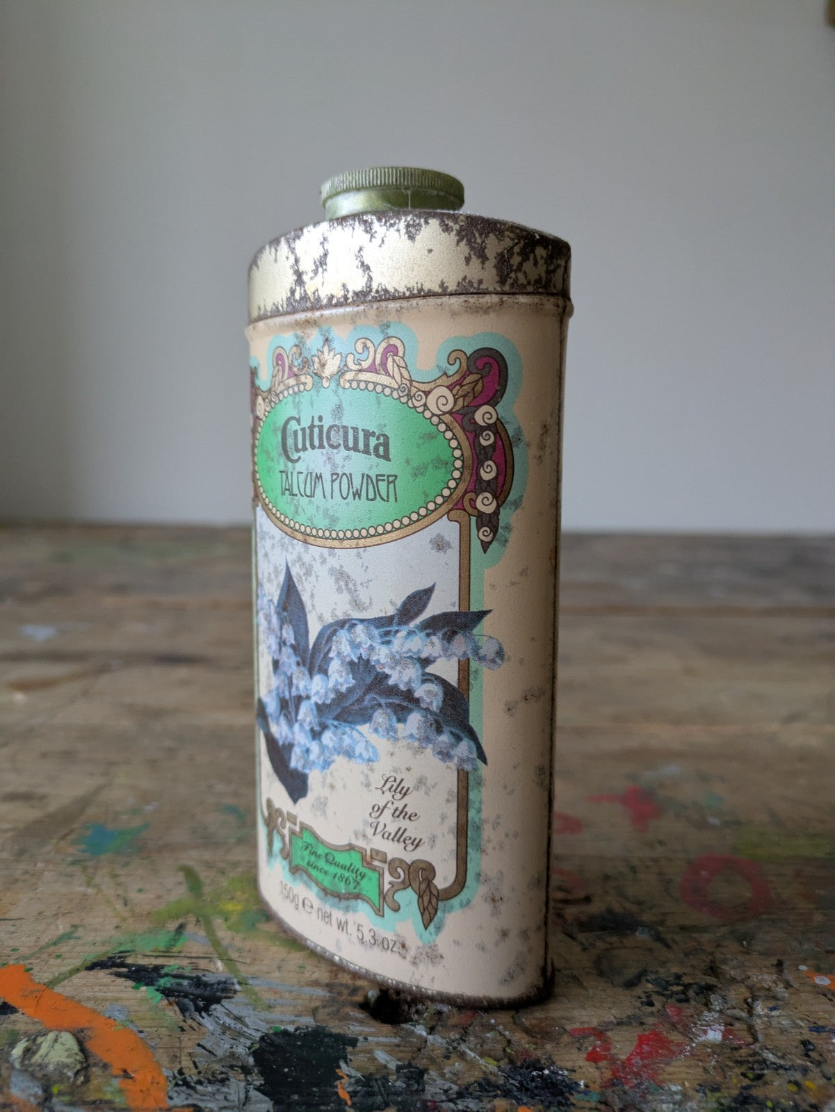 Vintage Cuticura Talcum Powder Tin & Contents Collectable Advertising 150g Prop